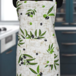 Quality home textiles Cotton Anjoe Olive Leaf Free Size Apron Pack Of 1