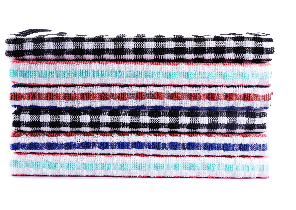 Premium Cotton Jumbo Luxury Check Tea Towels 3 Color Options